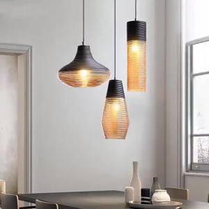 Nordic Restaurant Pendant Light Modern malist Creative Art Cafe Personalized Bar Industrial Style Glass Pendant Light