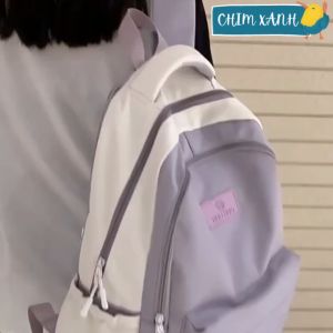 Balo nữ phong cách hàng quốc ulzzang thời trang xinh xắn cute màu trơn đựng laptop nhiều ngăn chống thấm nước CX27