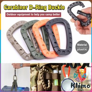 KLIMO Climbing Carabiner D-Ring Key Chain Clips Hook Camping Plastic Buckle