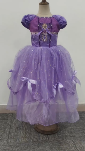 Váy công chúa Sofia the first cho bé gái 10-34kg Váy sinh nhật cho bé gái màu tím Sofia Đệ Nhất