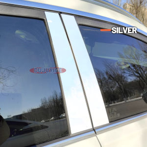 Bright black carbon fiber door and window B C Pillar sticker suitable For BMW 3 Series E90 E91 E92 E93 2005-2012 2006 2007 2008