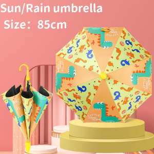 Cartoon Cute Umbrella Long Handle Umbrella for Kid Sun Rain Protection Waterproof and Windproof Gear