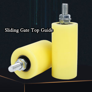 2pcs Steel Flat Nylon Roller Sliding Gate Top Guide Roller with Ball Bearings 50*70/50*100mm