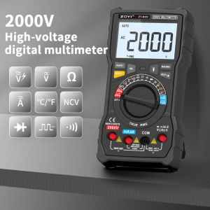 ZOYI ZT-M2H Intelligent Overheat Protection Digital Multimeter capable of measuring 2KV high-voltage AC/DC current specialized for capacitor measurements in mining fields.