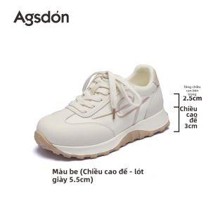 Agsdon | Giày Sneaker Nữ Cổ Điển Thường Ngày Tăng Chiều Cao Ẩn Mùa Thu Đông 2026 Kiểu Mới