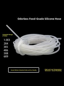 Small Size Silicone Rubber Drainage Pumping Hose Durable Heat Resistant Inner Diameter 1.5/2/3/4/5/6mm for Hardware Tools