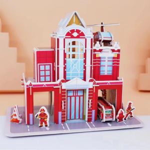 DIY Childrens New 3D Puzzle Model School Gift Paper Color Handmade Childrens Puzzle Toys Festival Birthday Gift