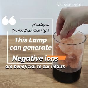 Himalayan Crystal Rock Salt Light Table Lamp Air Purifying Lampu Garam