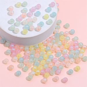 Acrlyic Mermaid Beads DIY Handmade Bracelet Earring Necklace Jewelry Accessories round Beads Craft Material Sparkling Color