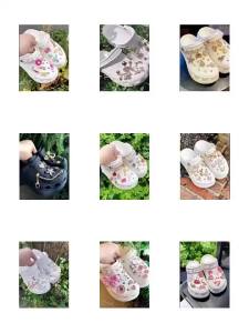 Metal cross jibbitz Shoe Buckle Hole Shoes Accessories Shoes Flower metal Rainbow Candy Bow DIY Fashion Shoes Accessories