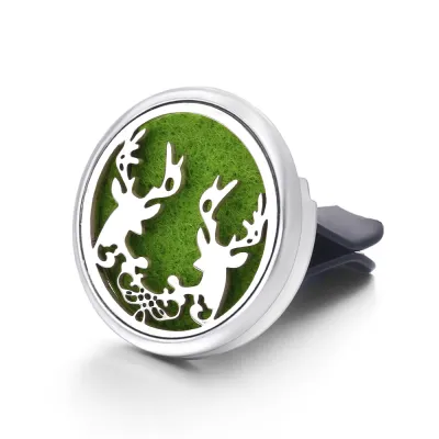 Stainless Steel Car Air Freshener Perfume Diffuser Clip Auto Air Vent Car Aromatherapy Diffuser Necklace Pendant Lockets