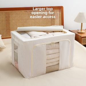Foldable Cotton and Linen Cloth Storage Box