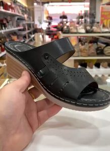 Max2 - Kasut Wedges Wanita Moden PU Berjahait | Selesa dan Tahan Lama | Velcro | 6.5cm Tinggi Tumit | Ringan & Selesa