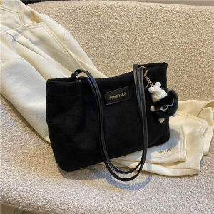 Classy Sentong Qin Large Capacity Tote Bag Female New New Arrival Early Autumn College Student Class One-Shoulder Canvas Bag Female