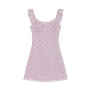 French Lace Embroidery Summer Slimming Dress