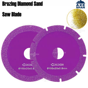 100mm(4 in) Brazed Diamond Saw Blade Cutting Grinding Disc for Marble Ceramic Glass Rock Plate Cutter Angle Grinder Accessories