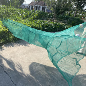 3Size Fishing PE Net Aquaculture Fishing Traps Fish-trapping Net with Iron Chain Sinker Foldable Shrimp Crab Cage