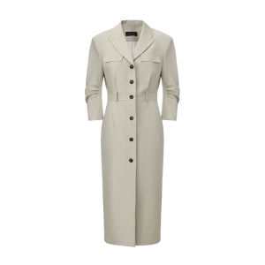 LadyS Elite | Solid Color Waist-Shaping Dress for Summer Office Wear