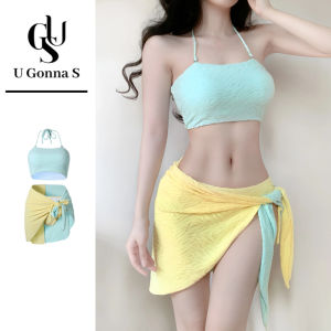 ชุดบิกินี่มีชุดว่ายน้ำปกปิดสำหรับผู้หญิง3ชิ้นชุดชายหาดเซ็กซี่บุนวมเสื้อผ้าแฟชั่น2025ดีไซน์ใหม่ U Gonna S