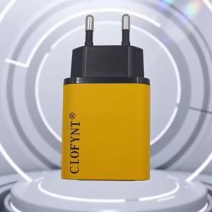 20W GaN Fast Charger Dual Port USB-C PD + USB-A QC3.0 Wall Charger EU Plug Compact Travel Adapter for iPhone Samsung