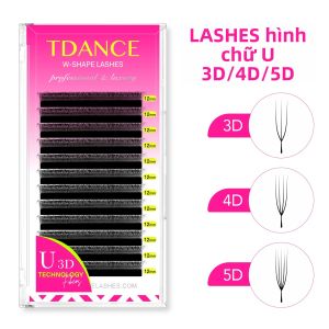 Miếng Nối Mi Giả TDANCE Hình Chữ U 3D 4D 5D Kiểu W Làm Sẵn Mềm Mại Tự Nhiên Tạo Độ Dày Dành Cho Salon