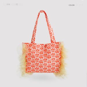 ความจุขนาดใหญ่ดั้งเดิม ลูกไม้ กระเป๋าโท้ตปมผีเสื้อ ผู้หญิง กระเป๋าสะพายสําหรับการเดินทางและชั้นเรียนสไตล์ไม่ซ้ําใคร โพลีเอสเตอร์ ไฟเบอร์