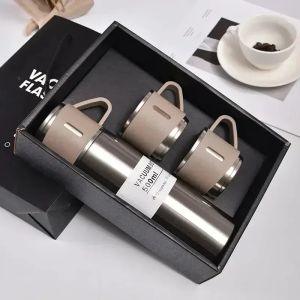 304Stainless Steel Insulated Cup with Three Lids Portable Handheld Bag Gift Box Set Vacuum Water Cup