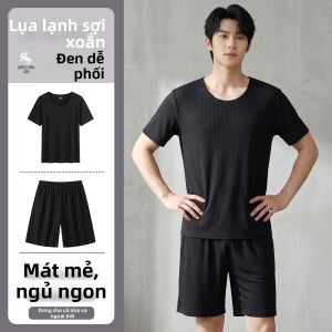 JIFANPAUL | Bộ Đồ Ngủ Nam Chất Liệu Lụa Băng Giá