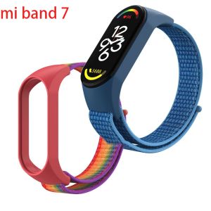 Watch Straps For Xiaomi Mi Band 7 6 5 4 3 NFC smartwatch Wristband Nylon Sport Miband7 Replacement belt Correa band 7 Bracelet