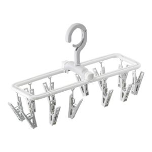 Japanese Clothes Hanger Multi-Clip Foldable Portable Socks Drying Gadget Baby Baby Intimates Underwear Socks Rack