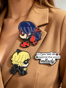 3 Black Cat-Shaped Brooches Which Can Be Attached to Clothes Backpacks and Hats Are Anime-Themed Couple Accessories