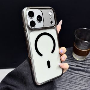 Luxury Simple Ultra Slim Transparent Phone Case For iPhone 18 Pro Max 15 16 17 Pro for Magsafe Charge Shockproof Protector Cover