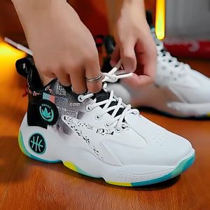High Cut Basketball Shoes for Men Mens Sneaker Non-slip and Wear-resistant Running Shoes Laces up Add Size 39-45 Fast Delivery