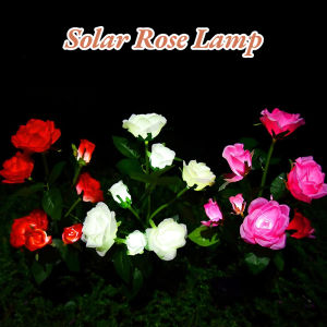 Rose Flowers Solar Decor Light Outdoor Garden Lights Decorative Landscape Lamp Lighting Decorations