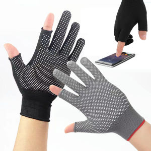 10 Pairs Nylon Anti-skid Gloves with Silicone Dot Outdoor Sunscreen Sports Half Finger Gloves for Climbing Riding Bicycle Gloves