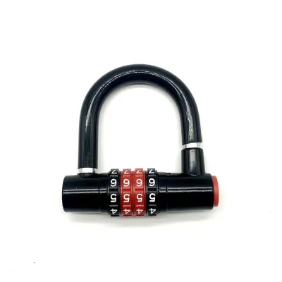 50mm MaxRenard Heavy-Duty Alloy U-Lock - Rustproof Portable Anti-Theft Combination Padlock for Bikes & Glass Doors