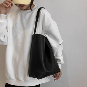 Fashionable Korean Style Bucket Bag Womens Single Shoulder Bag Simple And Stylish Large Capacity Retro All-Match Handbag