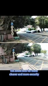 V380 Pro Camera 4G 6K 12MP 10X Zoom Three Lens Wireless CCTV IP PTZ Cameras Auto Tracking Security Solar panel Monitor