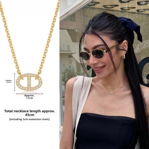 CAFFTI | Luxury Gold-plated Diamond Pig Nose Pendant Necklace