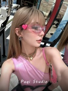 Retro Korean Style Pink Cycling Sunglasses: Women's Fashion Jelly Candy Colored Y2K Millennium UV Protection