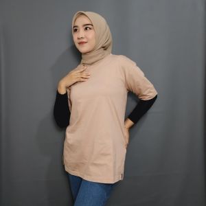 baju wanita catton combed 30s bahan 100% catton atasan wanita catton polos O-neck