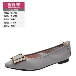 Elegant Womens Pointed Toe Flat Shoes Easy to Wear Driving Egg Roll Slip-On Fashionable Comfortable Synthetic Leather Office Shoes