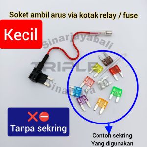 konektor kabel jumper sekring fuse motor mobil soket pengambil ambil arus strum via kotak relay fuse