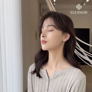 Bông tai nữ chuôi bạc 925 Eleanor Accessories khuyên tai họa tiết hình cầu đính đá phụ kiện trang sức 5561