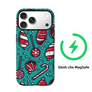 Ốp Điện Thoại Hình Kẹo Giáng Sinh Cho iPhone - Vỏ TPU Mềm Chống Sốc Hai Lớp Chống Trầy Xước Tương Thích Với Nhiều Mẫu Máy