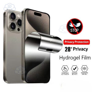 For iPhone 11 12 13 14 15 Pro Max Mini Plus 7 8 Plus SE X XR Xs Max Full Coverage Anti-peep Hydrogel Soft Film