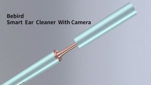 Bebird T15 Blackhead Remover and Ear Wax Removal Rod 2-In-1 5.0 Megapixels HD Ear Camera WiFi Smart Ear Cleaner with 6-Axis Gyroscope Intelligent Otoscope for All Devices