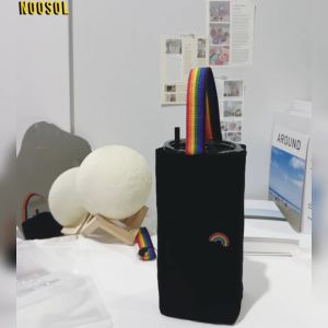 ยอดนิยม Noosol กระเป๋าใส่แก้วสายลายรุ้ง 40oz ถุงใส่แก้วเยติ กระเป๋าผ้าดิบ ผ้าแคนวาส ผ้าหนาทนทาน ไม่ขาดง่าย 12677/1