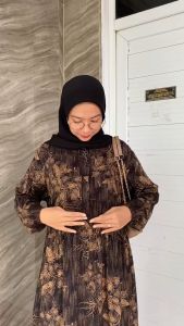 Gamis Homey Dress Indira Wanita Bunga Rayon Premium | Dress Daily Remaja Muslimah Floral
