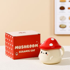 Mushroom Shaped Cute Ceramic Mug Lid